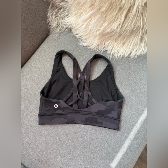 Lululemon Energy Bra Incognito Camo Multi Grey size 4 - Picture 4 of 5